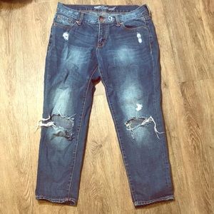 Distressed boyfriend jeans from Old Navy size 4.
